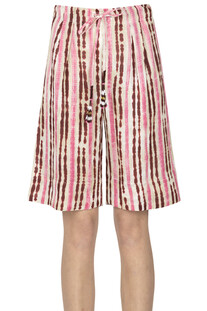 Bermuda in lino stampato Maliparmi