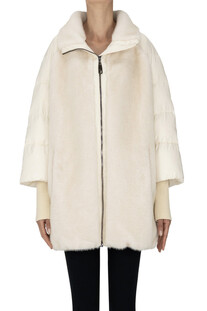 Eco-fur insert down jacket Martylò