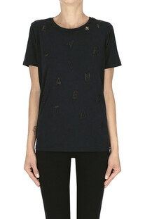 T-shirt con logo lettering Elisabetta Franchi
