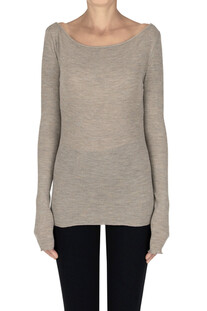 T-shirt a costine in lana Skall