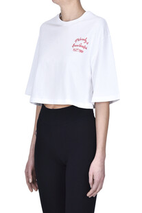 T-shirt cropped con logo PHILOSOPHY di Lorenzo Serafini