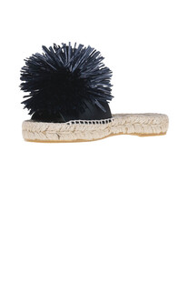 Ciabatte con pon pom in rafia Palomitas by Paloma Barcelò