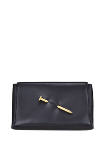 Nail leather clutch Off-White