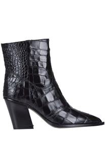 Crocodile print leather texan boots Kate Cate