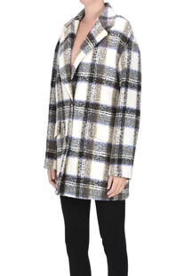 Checked print coat Purotatto