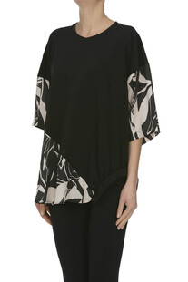 Printed satin inserts t-shirt High Tech