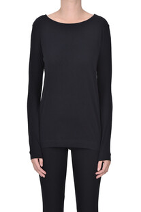 T-shirt in cotone e cashmere Majestic Filatures