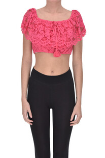 Top cropped in pizzo Twinset U&B