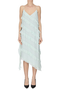 Abito in chiffon con ruches Nenette