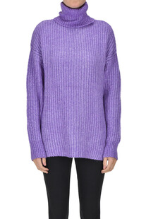 Ribbed melange knit pullover Replay