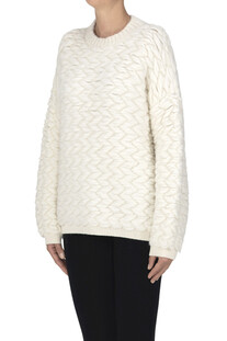 Woven chunky knit pullover Scaglione