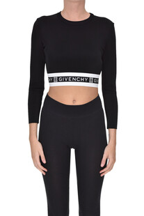 Cropped designer logo top Givenchy