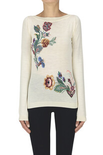 Pullover con ricami floreali Etro