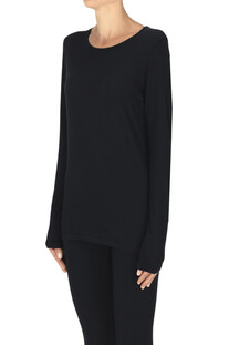 T-shirt in cotone e cashmere Majestic Filatures