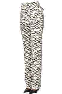 Micro designer logo print trousers Elisabetta Franchi