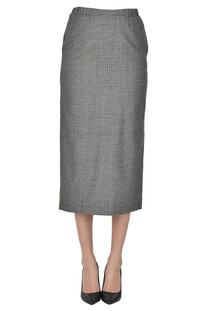 Houndsthooth print pencil skirt Aspesi