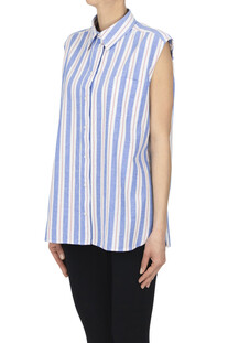 Camicia a righe senza maniche  Aspesi