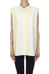 Camicia a righe senza maniche Aspesi