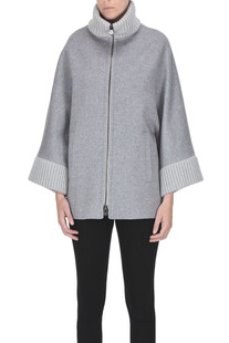 Ribbed knit inserts coat Cinzia Rocca