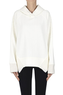 Felpa con inserti in maglia Dondup