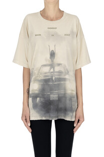 T-shirt oversize effetto used Dondup