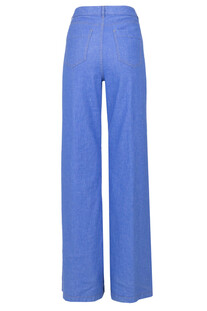 Denim effect cotton and linen trousers Kiltie