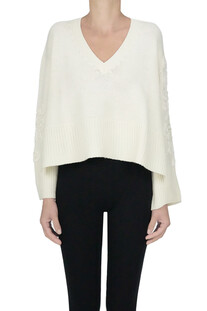Embroidered wide pullover Ermanno Firenze by Ermanno Scervino