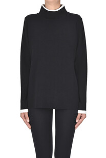 Pullover con profili a contrasto Intrecci