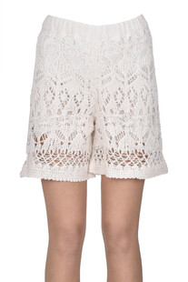 Shorts in maglia crochet Semicouture