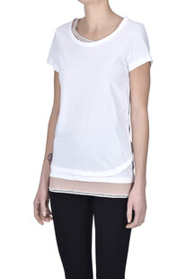 T-shirt con inserti in crepe N°21