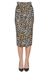 Gonna a tubino animalier Elisabetta Franchi