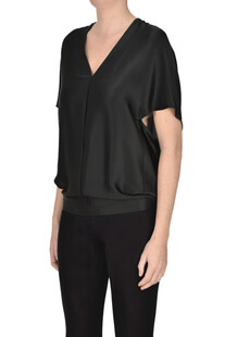 Blusa in satin Semicouture