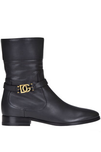 Designer logo ankle boots Dolce & Gabbana