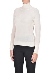 Pullover dolcevita a costine Nenette