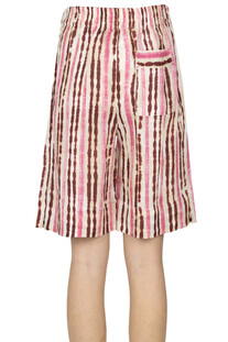 Bermuda in lino stampato Maliparmi