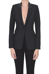 Eco-leather inserts blazer Nenette