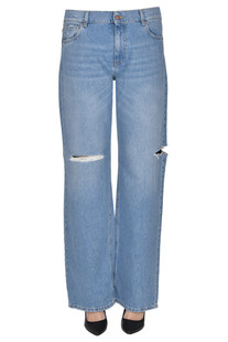 Destroyed wide leg jeans Vicolo