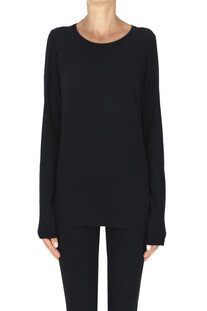 T-shirt in cotone e cashmere Majestic Filatures