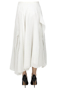 Checked print asymmetric skirt Marc Le Bihan