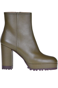 Grainy leather ankle boots Roberto Festa