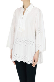 Sangallo lace insert blouse True Royal