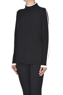 Pullover con profili a contrasto Intrecci