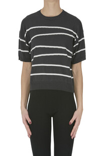 Striped short sleeves pullover Peserico