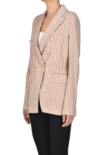 Piquet cotton double-breasted blazer Circolo 1901