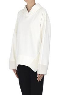 Felpa con inserti in maglia Dondup