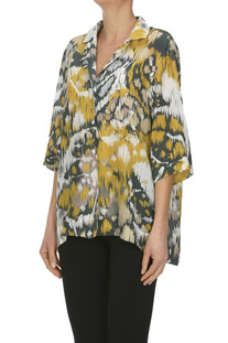 Camicia in viscosa e seta stampata Guglielminotti