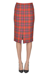 Tartan print pencil skirt Blugirl