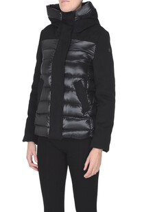 Quilted down jacket with cloth inserts Snow Secret