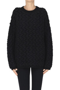 Woven chunky knit pullover  Scaglione
