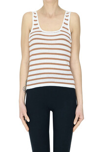 Tank top in maglia a righe Be You